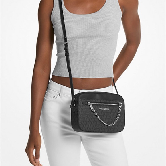 Michael Kors jet set large logo, Crossbody bag black - Picture 5 of 8